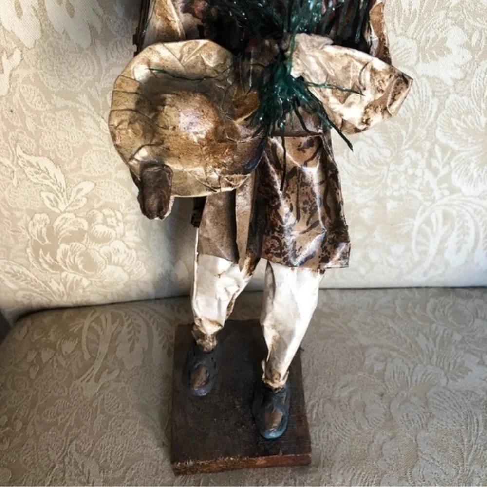 Mexican folk art paper machete old man figurine Hispanic‎ Latin handmade
